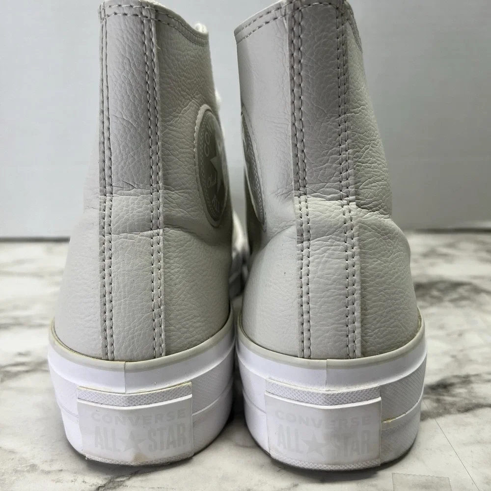 Converse Chuck Taylor All Star More Lift Hi Platform Sneaker Cream Women 9.5